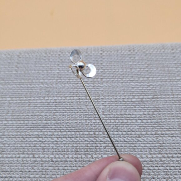 Sterling Silver Cute Simple Flower Pin A5107 - Picture 2 of 6